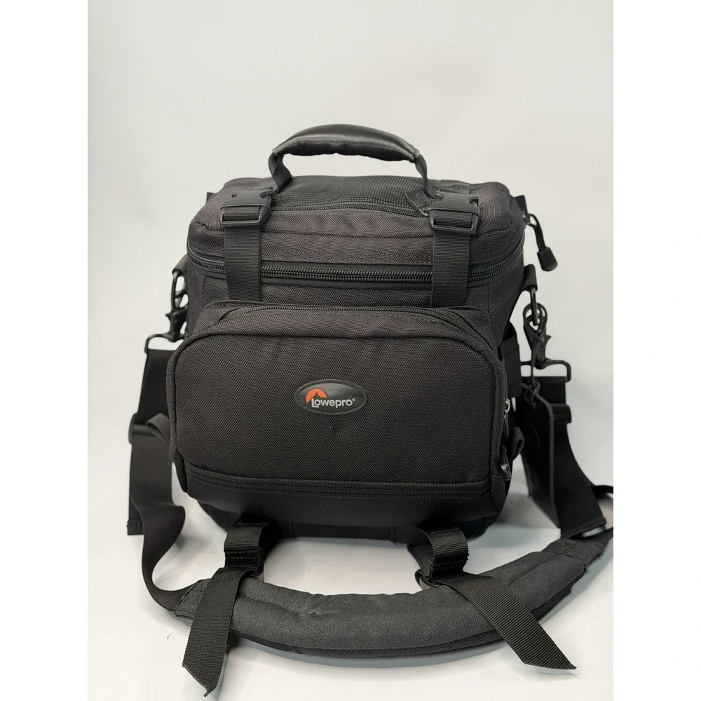 Lowepro Mini Mag AW Camera Shoulder Bag Black Padded Case w/ Strap & Rain Cover